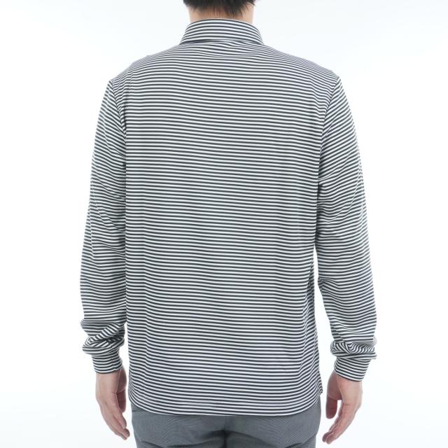 マンシングウェア Munsingwear ストレッチ ボーダー台衿付き長袖