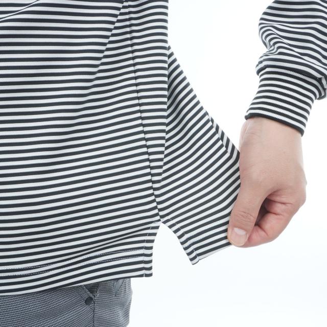 マンシングウェア Munsingwear ストレッチ ボーダー台衿付き長袖