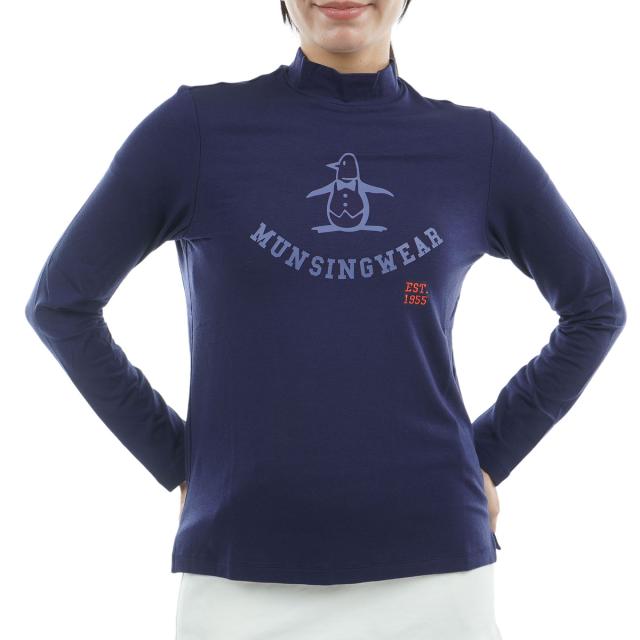 マンシングウェア　Munsingwear　ストレッチ アクリルベア天竺ハイネック長袖シャツ　レディス