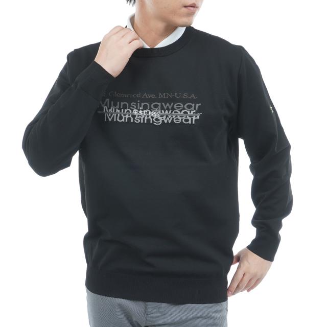 マンシングウェア　Munsingwear　ロゴジャカードクルーネックセーター