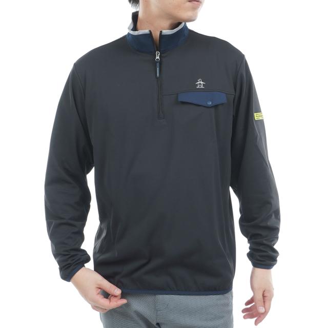 マンシングウェア　Munsingwear　ストレッチ ハーフジップ長袖シャツ