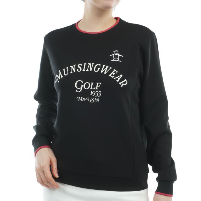 マンシングウェア　Munsingwear　ストレッチ ダンボールニットクルーネックトレーナー　レディス