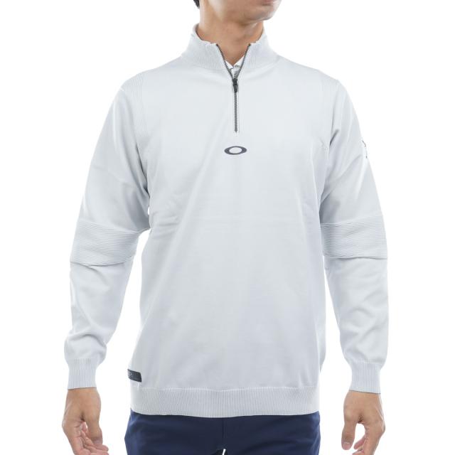 Oakley ホワイト セーター オークリー OAKLEY スカル 2.0 ストレッチ ジップモックネックセーター