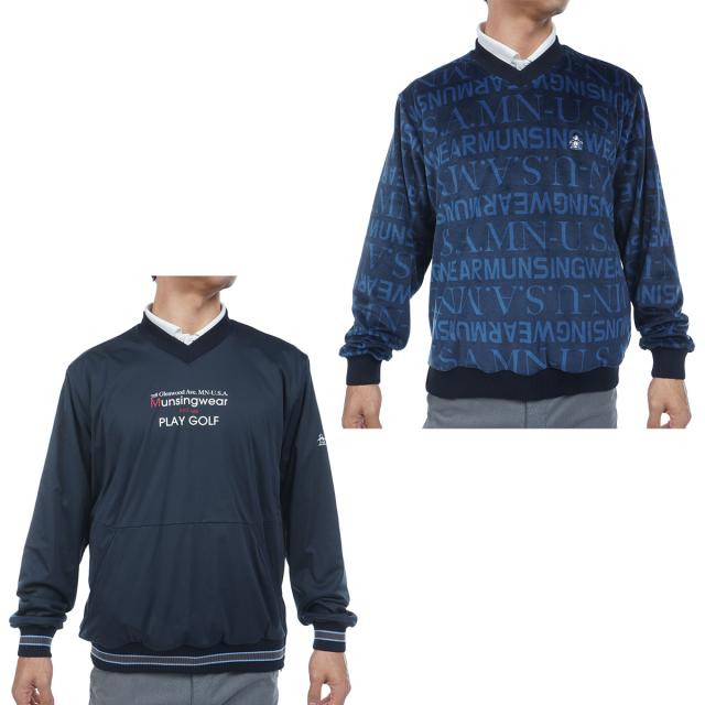マンシングウェア　Munsingwear　ストレッチ リバーシブル Vネックブルゾン