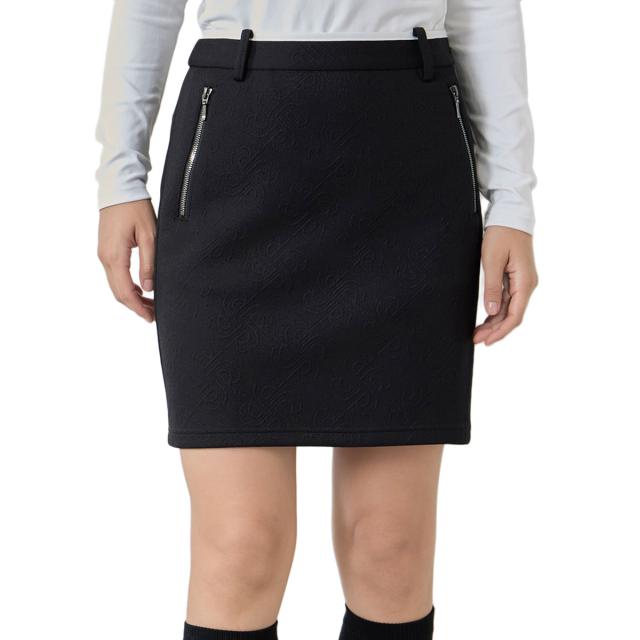 ジュン アンド ロペ　JUN & ROPE　ロゴキルト風 ジャカード ファスナー付きスカート　レディス