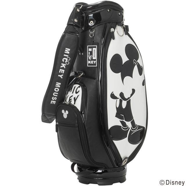 ディズニー　Disney　モノクローム ミッキーゴルフ キャディバッグ