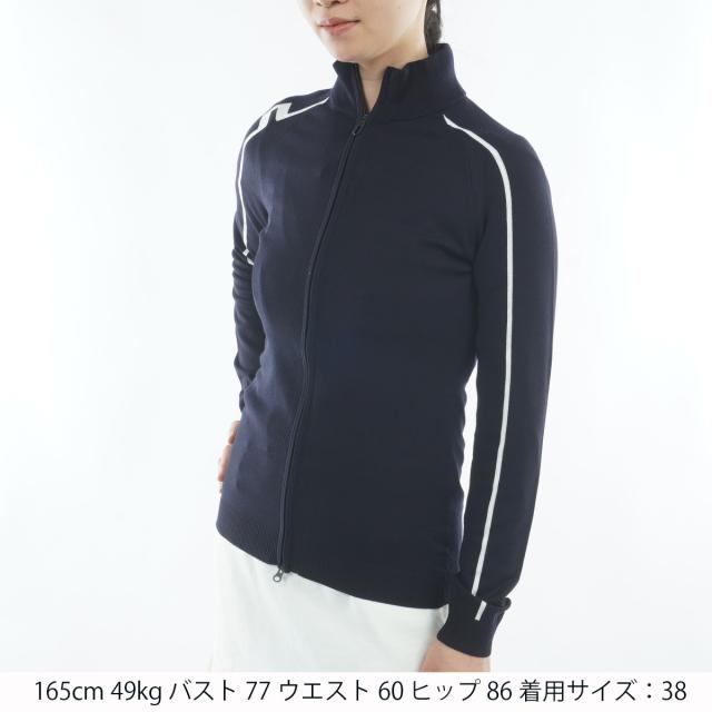 J.リンドバーグ　J.LINDEBERG　インターシャフルジップモックセーター　レディス_4