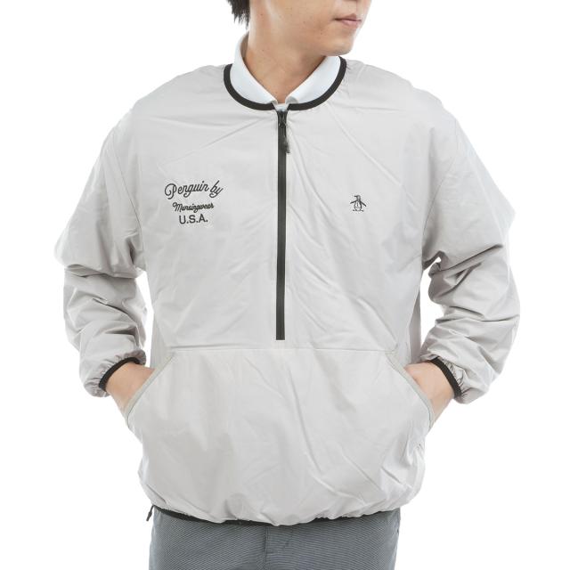 ペンギン バイ マンシングウェア　Penguin by Munsingwear　ストレッチ ブラッシュドメッシュライニングプルオーバー