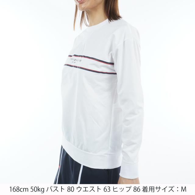 トミー ヒルフィガー ゴルフ　TOMMY HILFIGER GOLF　ストレッチ フロントロゴ 長袖スウェットシャツ　レディス_1
