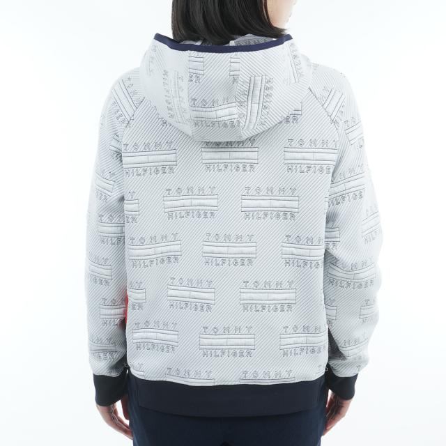 トミー ヒルフィガー ゴルフ　TOMMY HILFIGER GOLF　ストレッチ キルトジャカード プルオーバーフーディー　レディス_2