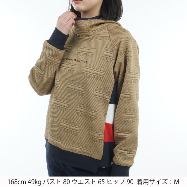 トミー ヒルフィガー ゴルフ　TOMMY HILFIGER GOLF　ストレッチ キルトジャカード プルオーバーフーディー　レディス_4