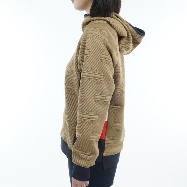 トミー ヒルフィガー ゴルフ　TOMMY HILFIGER GOLF　ストレッチ キルトジャカード プルオーバーフーディー　レディス_5