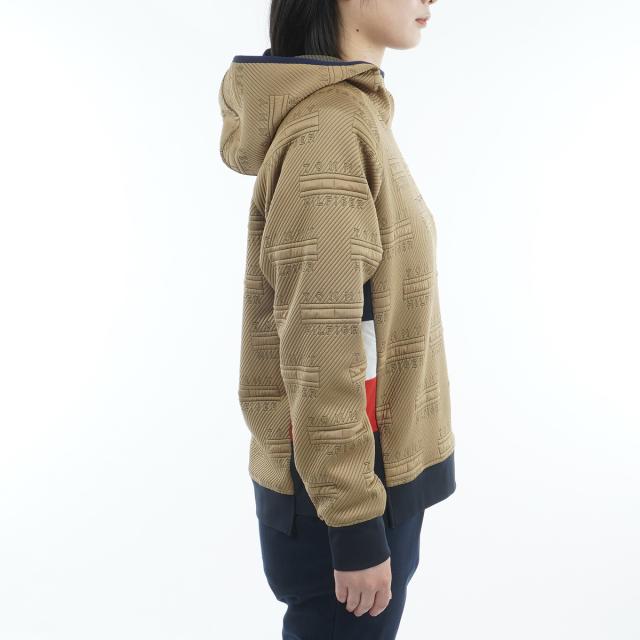 トミー ヒルフィガー ゴルフ　TOMMY HILFIGER GOLF　ストレッチ キルトジャカード プルオーバーフーディー　レディス_7