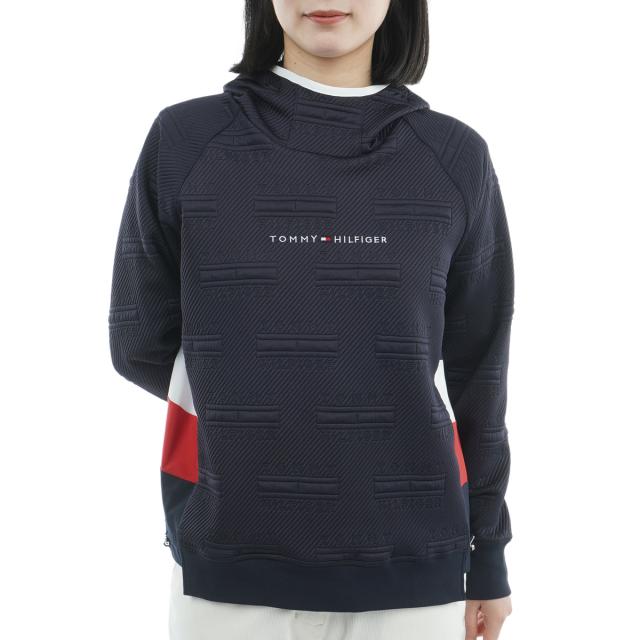 トミー ヒルフィガー ゴルフ　TOMMY HILFIGER GOLF　ストレッチ キルトジャカード プルオーバーフーディー　レディス_13