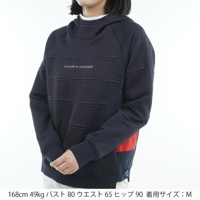 トミー ヒルフィガー ゴルフ　TOMMY HILFIGER GOLF　ストレッチ キルトジャカード プルオーバーフーディー　レディス_14