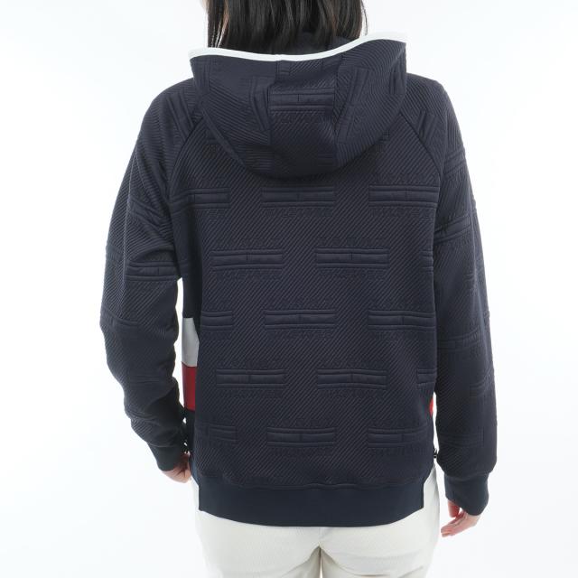 トミー ヒルフィガー ゴルフ　TOMMY HILFIGER GOLF　ストレッチ キルトジャカード プルオーバーフーディー　レディス_15