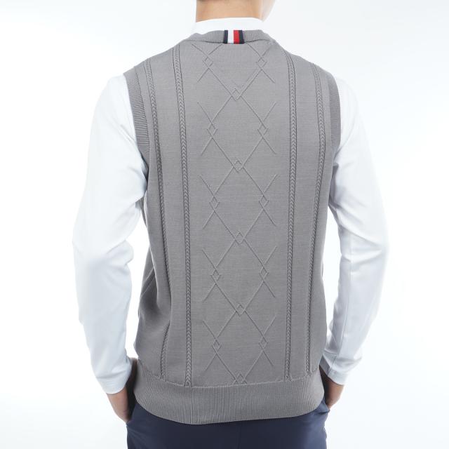 トミー ヒルフィガー ゴルフ TOMMY HILFIGER GOLF ケーブル浅Vネック