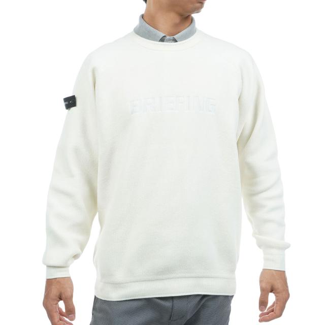 ブリーフィング　BRIEFING　モールヤーン ロゴ クルーネック セーター