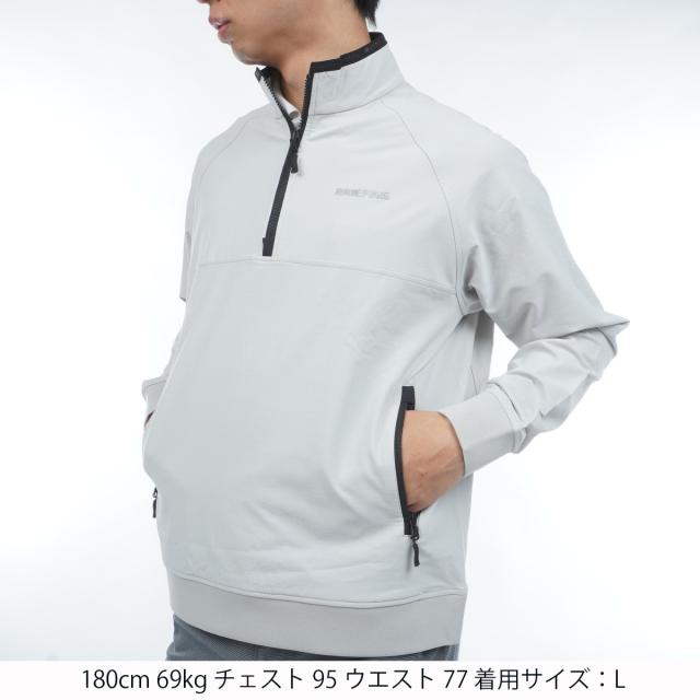 ブリーフィング BRIEFING ストレッチ 裏起毛 ストームフリース ハーフ
