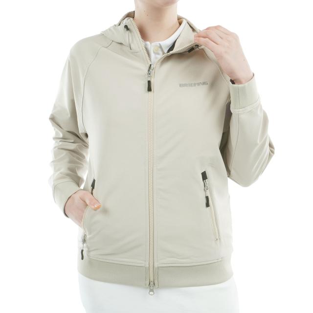 ブリーフィング　BRIEFING　ストレッチ 裏起毛 ストームフリース BACK DOTS パーカー　レディス