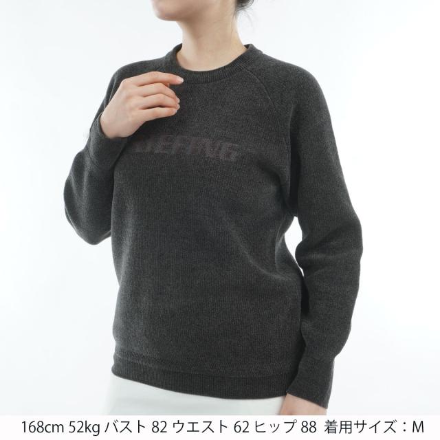 ブリーフィング　BRIEFING　モールヤーン ロゴ クルーネック セーター　レディス_14