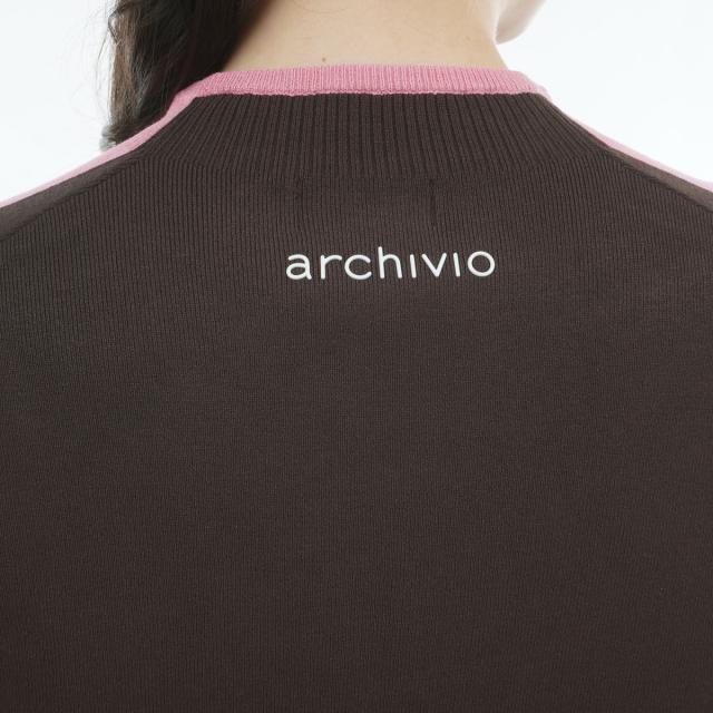 アルチビオ archivio カラーライン配色プルオーバーセーター レディス