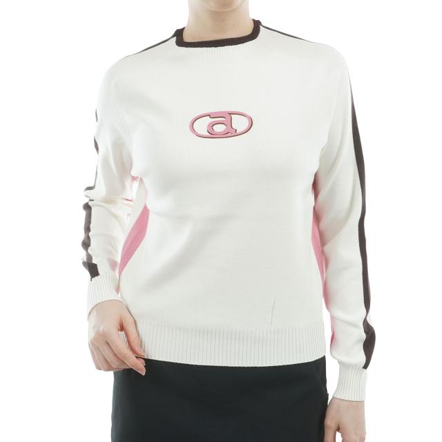 アルチビオ archivio カラーライン配色プルオーバーセーター レディス