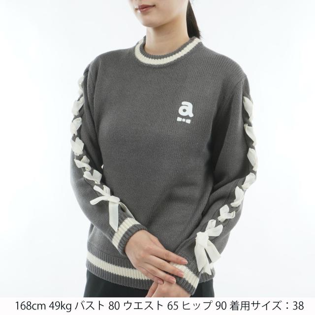 アルチビオ archivio ブレードリボン袖プルオーバーセーター レディス