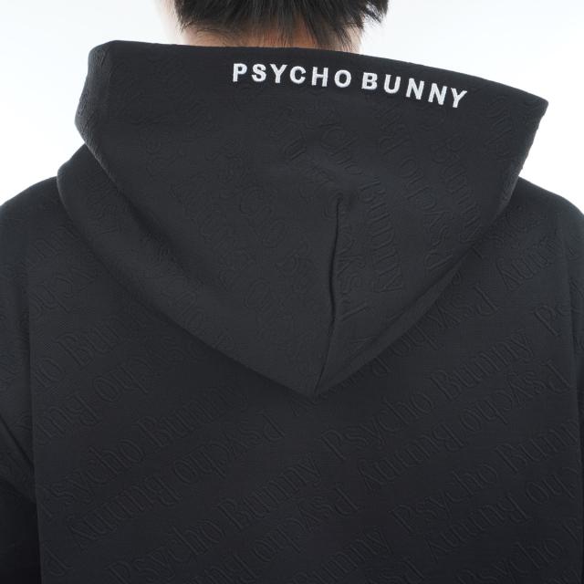 サイコバニー　PSYCHO BUNNY　GOLF フォントロゴ 総柄ジャガード半袖フーディー_9