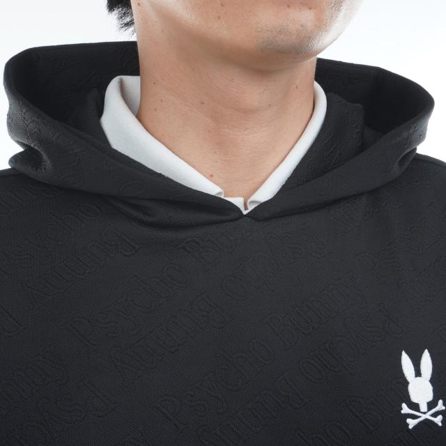 サイコバニー　PSYCHO BUNNY　GOLF フォントロゴ 総柄ジャガード半袖フーディー_10