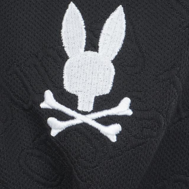サイコバニー　PSYCHO BUNNY　GOLF フォントロゴ 総柄ジャガード半袖フーディー_11