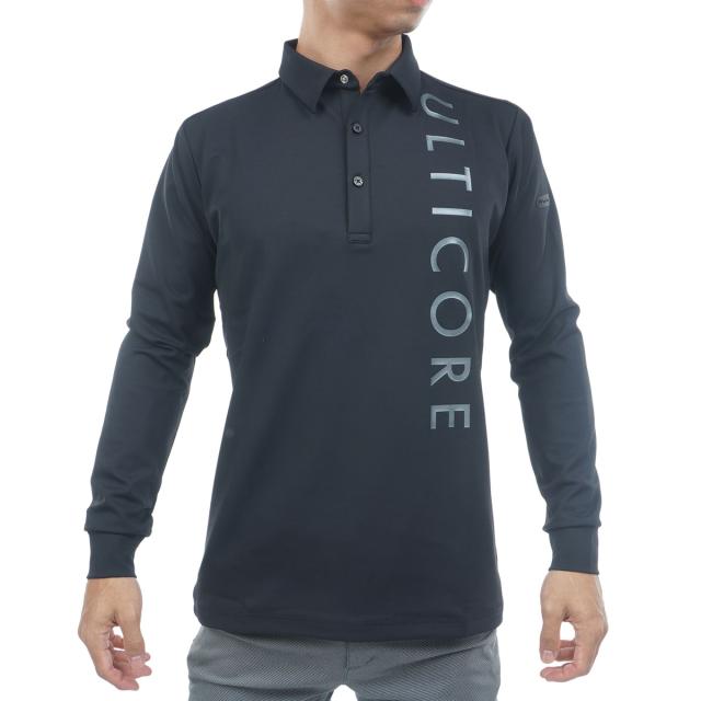 ブリヂストン　BRIDGESTONE GOLF ULTICORE　4Dimotion Fit Split ストレッチ ラグランスリーブ 共衿長袖ポロシャツ