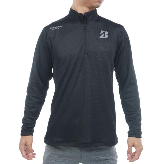 ブリヂストン　BRIDGESTONE GOLF　B-02 ストレッチ ハーフジップ長袖シャツ