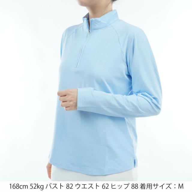 サン ソレイル　Sun Soleil　UPF50+ ソルテック ラックス 長袖モックネックシャツ　レディス_1