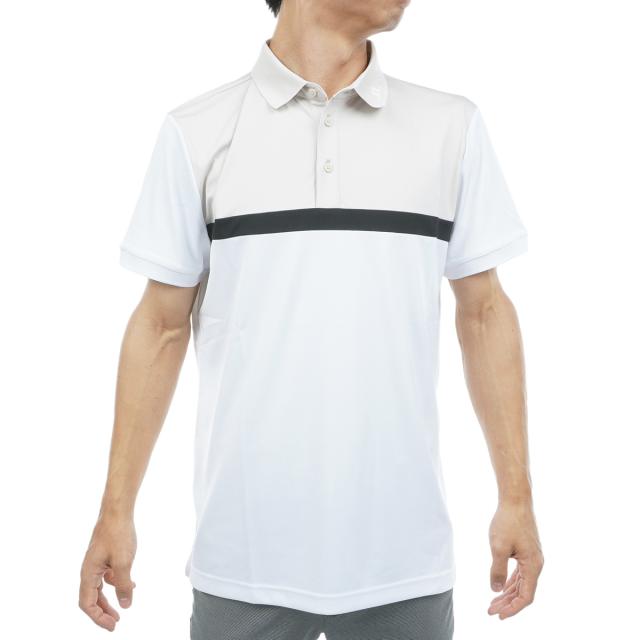 J.リンドバーグ　J.LINDEBERG　ストレッチ カラーブロックバックブリッジ半袖ポロシャツ