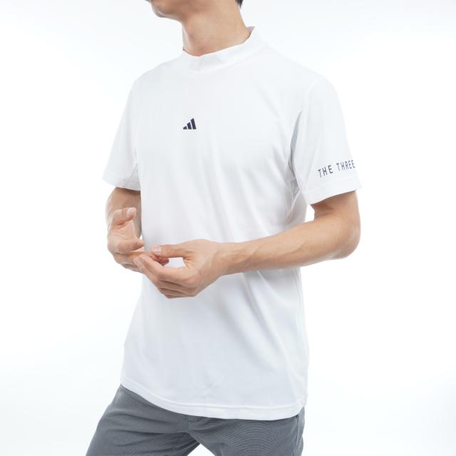 アディダス　Adidas　2in1 ストレッチウーブンベスト付きモックネック半袖シャツ_4