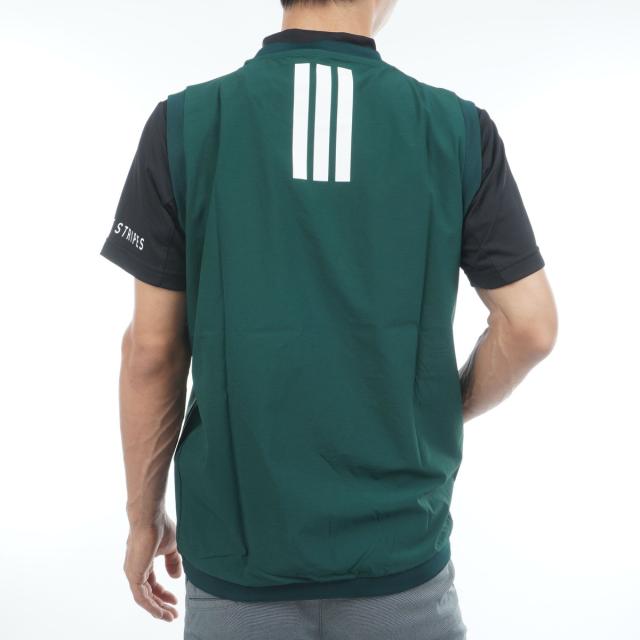 アディダス　Adidas　2in1 ストレッチウーブンベスト付きモックネック半袖シャツ_9