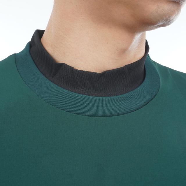 アディダス　Adidas　2in1 ストレッチウーブンベスト付きモックネック半袖シャツ_12