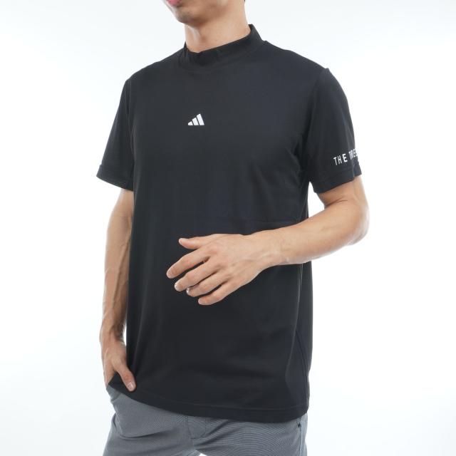 アディダス　Adidas　2in1 ストレッチウーブンベスト付きモックネック半袖シャツ_15