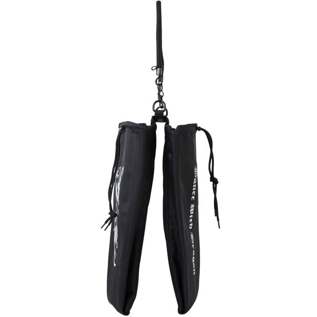 新品☆ダンスウィズドラゴン フェイクレザー シューズケース☆ゴルフ靴袋☆黒② 新品☆ダンスウィズドラゴン フェイクレザー シューズケース☆ゴルフ靴