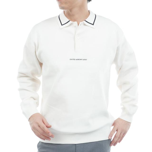 ユナイテッドアローズ　UNITED ARROWS GOLF　ニット長袖ポロシャツ