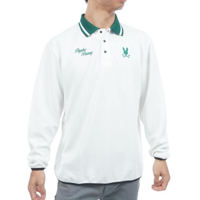 サイコバニー　PSYCHO BUNNY　GOLF モダングラフィック 長袖ポロシャツ