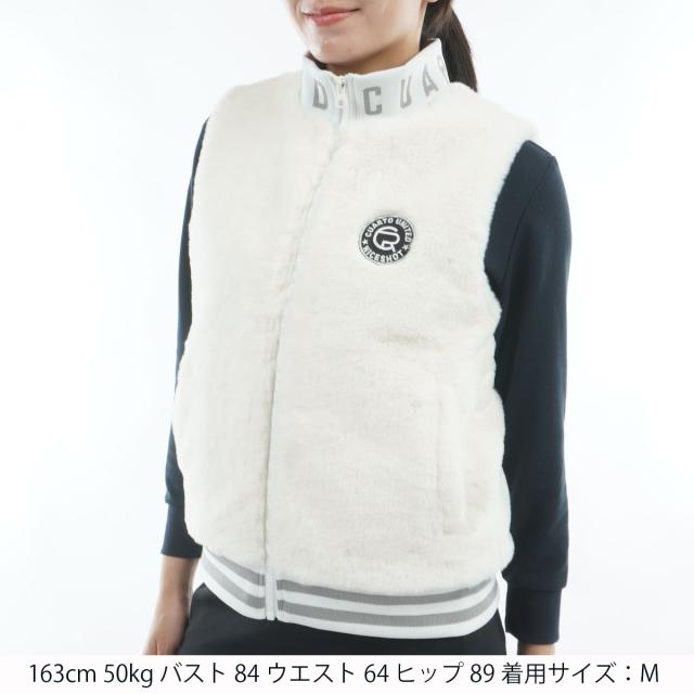 クアルトユナイテッド CUARTO UNITED 衿ロゴファーベスト レディス