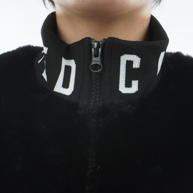 クアルトユナイテッド CUARTO UNITED 衿ロゴファーベスト レディス