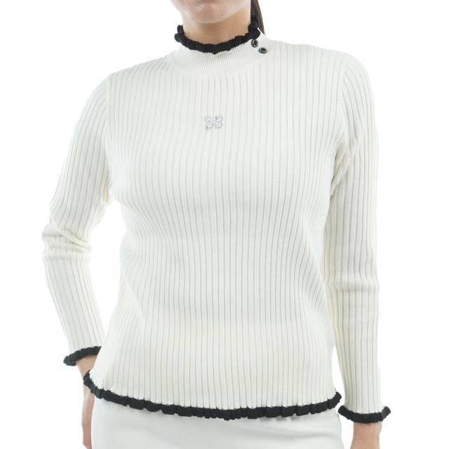 クアルトユナイテッド　CUARTO UNITED　配色フリルセーター　レディス