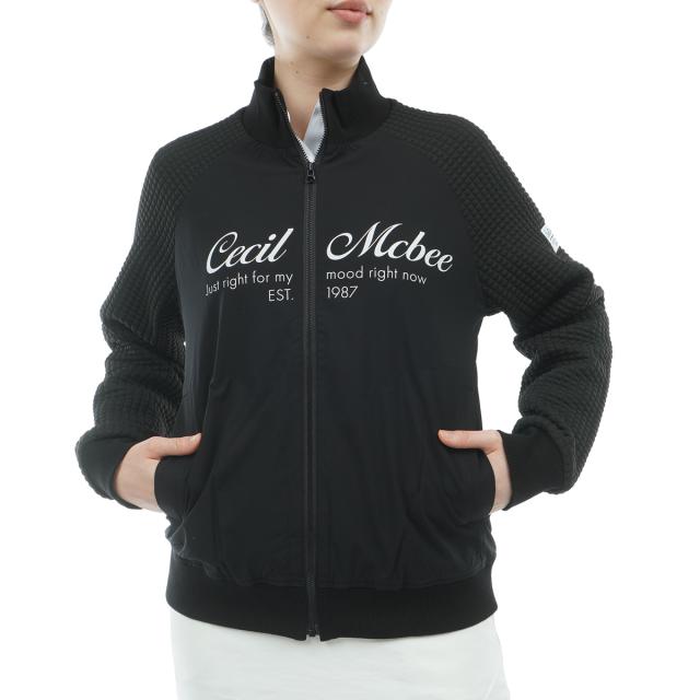 セシルマクビー グリーン　CECIL McBEE green　メッセージブルゾン　レディス