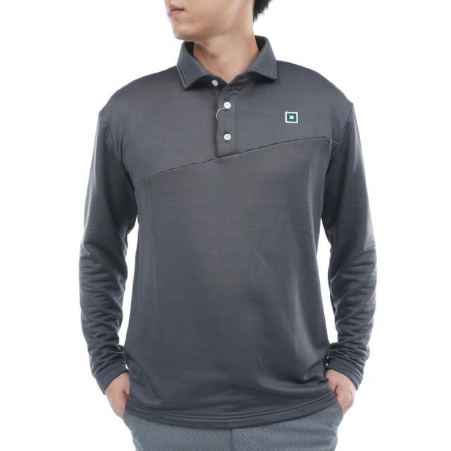 オノフ　ONOFF　ストレッチ 裏起毛 長袖ポロシャツ