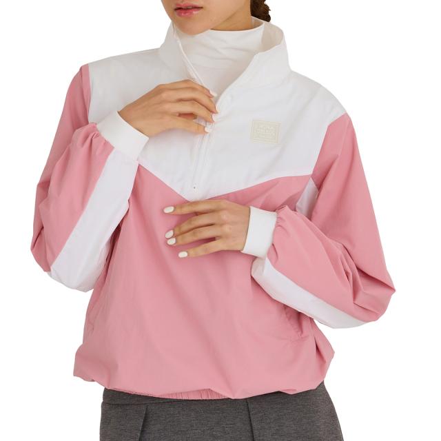 デルソルゴルフ DELSOL GOLF バイカラーバックプリントハーフジップ