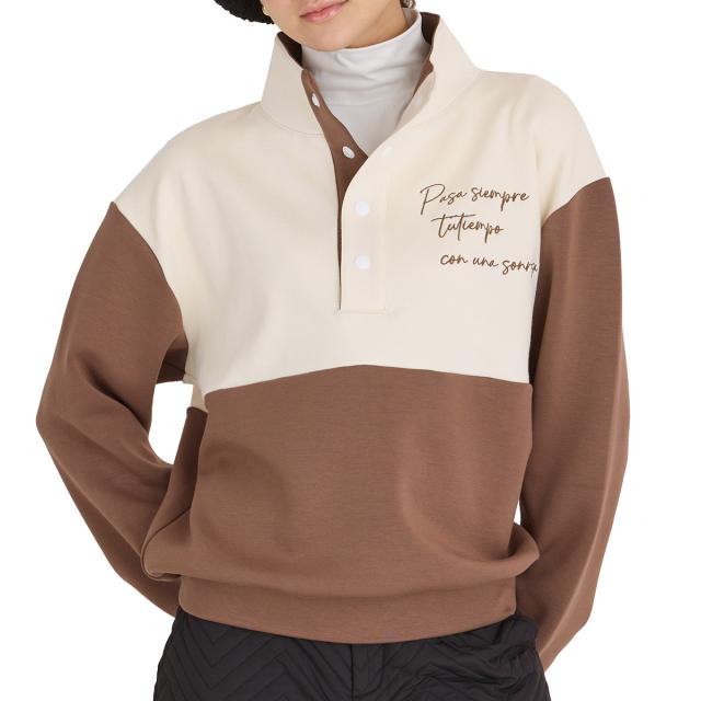 デルソルゴルフ　DELSOL GOLF　ハーフボタン裏起毛プルオーバー　レディス