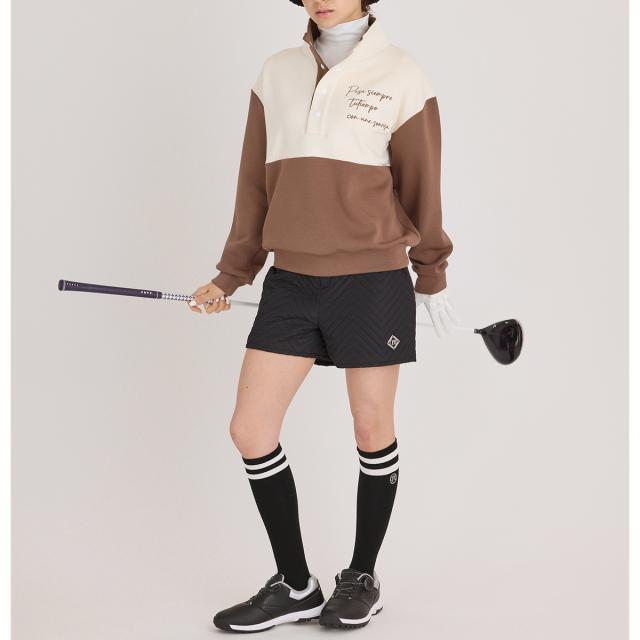 デルソルゴルフ　DELSOL GOLF　ハーフボタン裏起毛プルオーバー　レディス